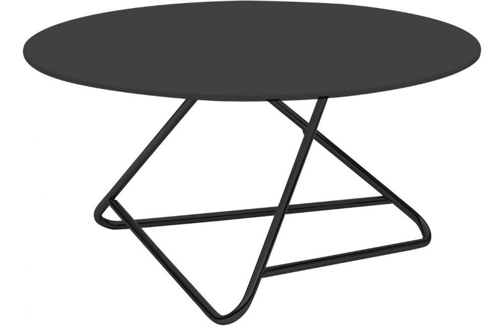Černý lakovaný konferenční stolek Softline Tribeca 75 cm s černou podnoží - Designovynabytek.cz