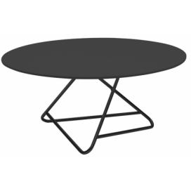 Černý lakovaný konferenční stolek Softline Tribeca 90 cm s černou podnoží
