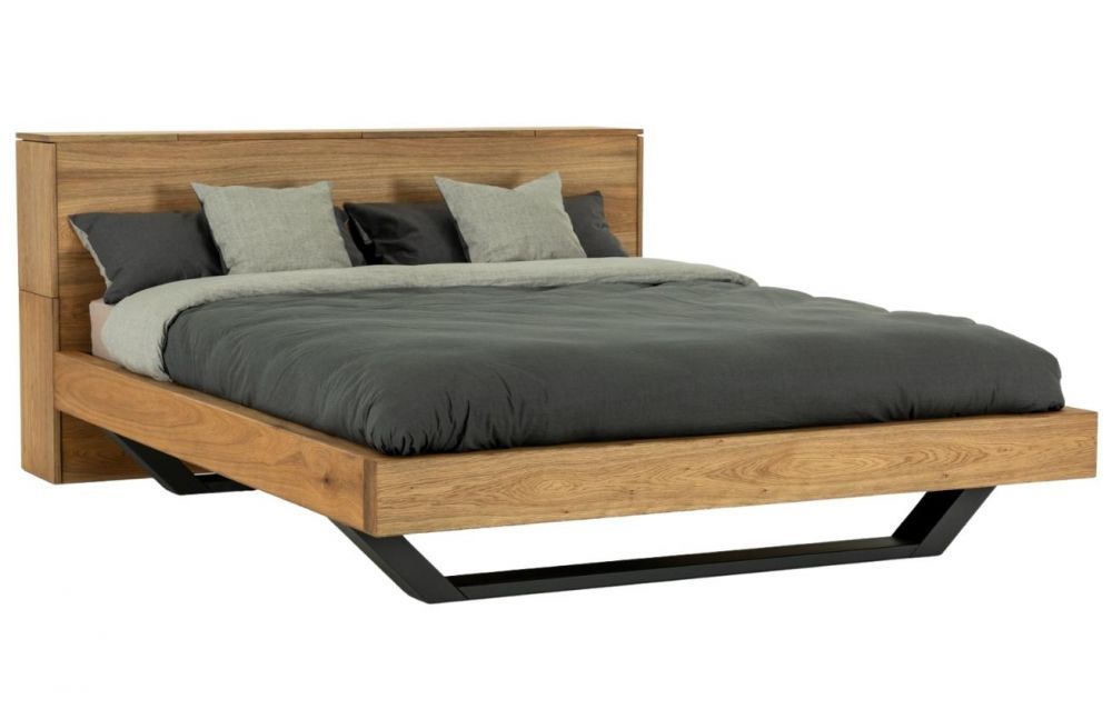 Masivní dubová dvoulůžková postel Cioata Lugano 160 x 200 cm - Designovynabytek.cz