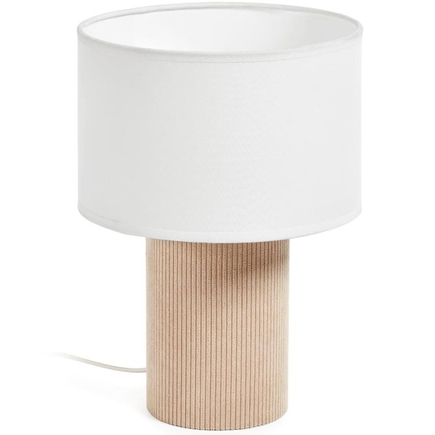 Béžová látková stolní lampa Kave Home Bianella 29 cm - Designovynabytek.cz