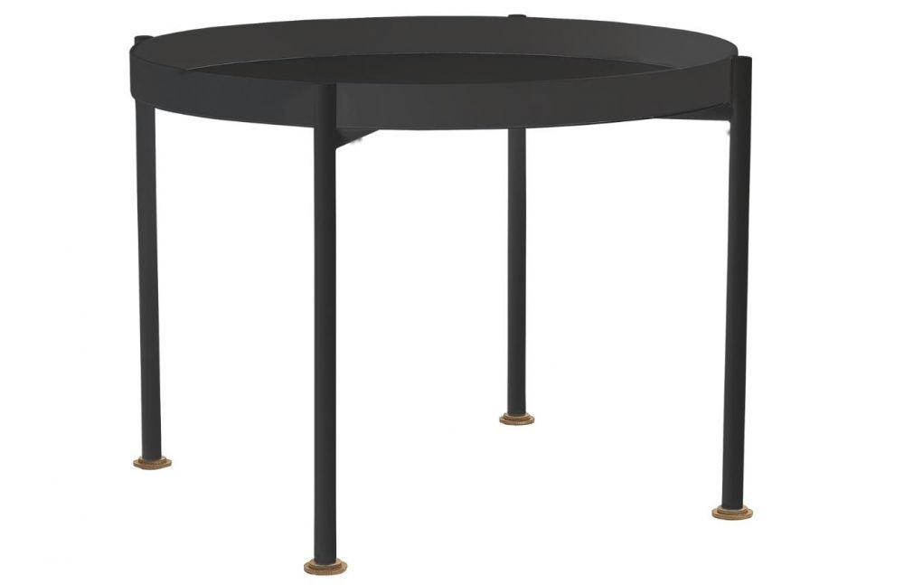 Nordic Design Černý kovový konferenční stolek Nollan 60 cm - Designovynabytek.cz