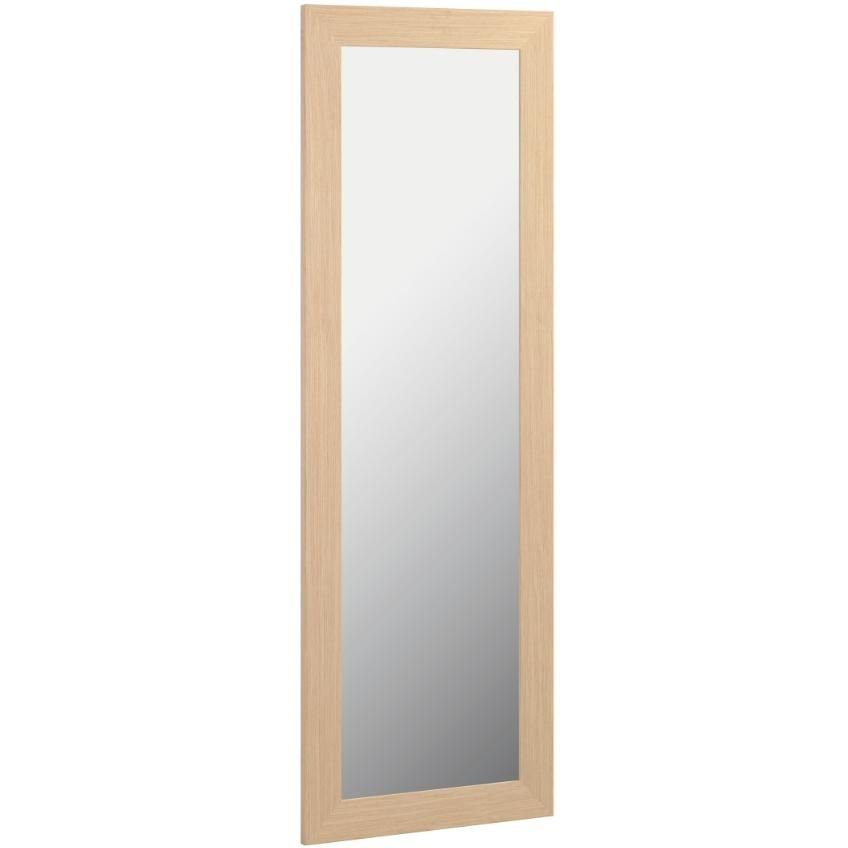Přírodní dřevěné nástěnné zrcadlo Kave Home Yvaine 52 x 152 cm - Designovynabytek.cz