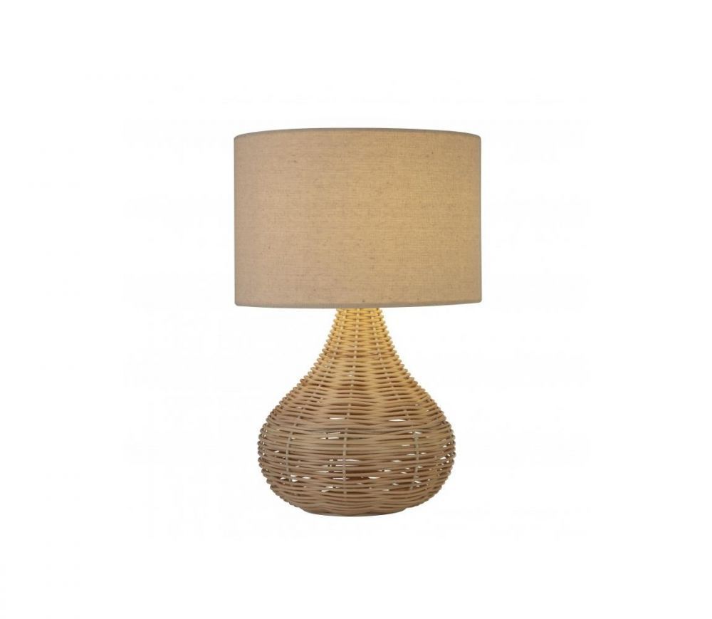 Béžová keramická stolní lampa s textilním stínidlem (výška 22 cm) – Casa Selección - Bonami.cz
