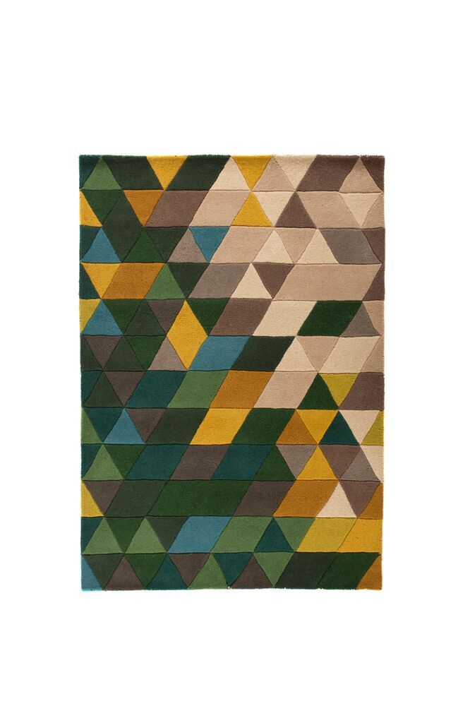 Flair Rugs koberce Ručně všívaný kusový koberec Illusion Prism Green/Multi - 80x150 cm - Mujkoberec.cz