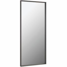 Tmavě šedé dřevěné nástěnné zrcadlo Kave Home Nerina 80 x 180 cm