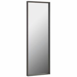 Tmavě šedé dřevěné nástěnné zrcadlo Kave Home Nerina 52 x 152 cm