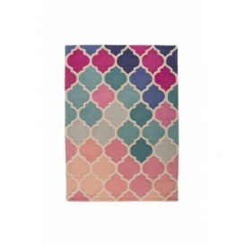 Flair Rugs koberce Ručně všívaný kusový koberec Illusion Rosella Pink/Blue - 80x150 cm Mujkoberec.cz