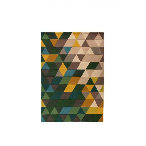 Flair Rugs koberce Ručně všívaný kusový koberec Illusion Prism Green/Multi - 80x150 cm Mujkoberec.cz