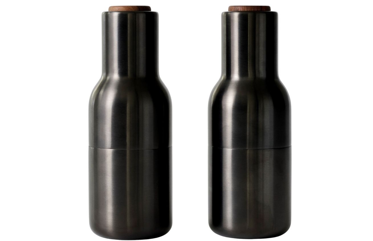 Audo CPH Set dvou bronzově černých kovových mlýnků na sůl a pepř AUDO GRINDER 20,5 cm - Designovynabytek.cz