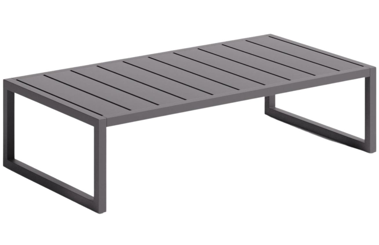Černý kovový zahradní stolek Kave Home Comova 114 x 60 cm - Designovynabytek.cz