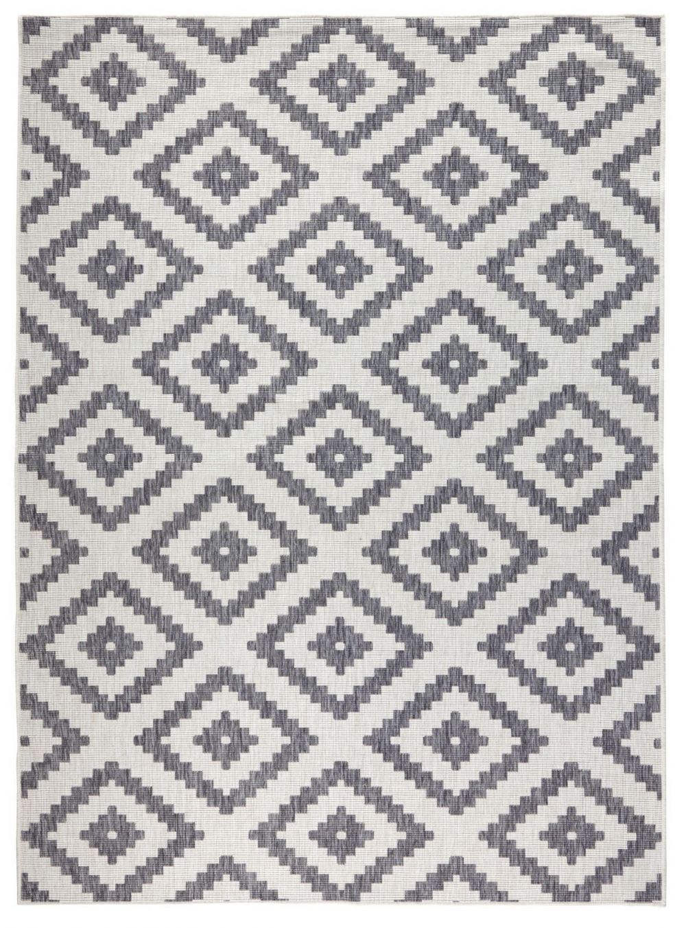 NORTHRUGS - Hanse Home koberce Kusový koberec Twin-Wendeteppiche 103132 grau creme – na ven i na doma - 80x150 cm - Mujkoberec.cz