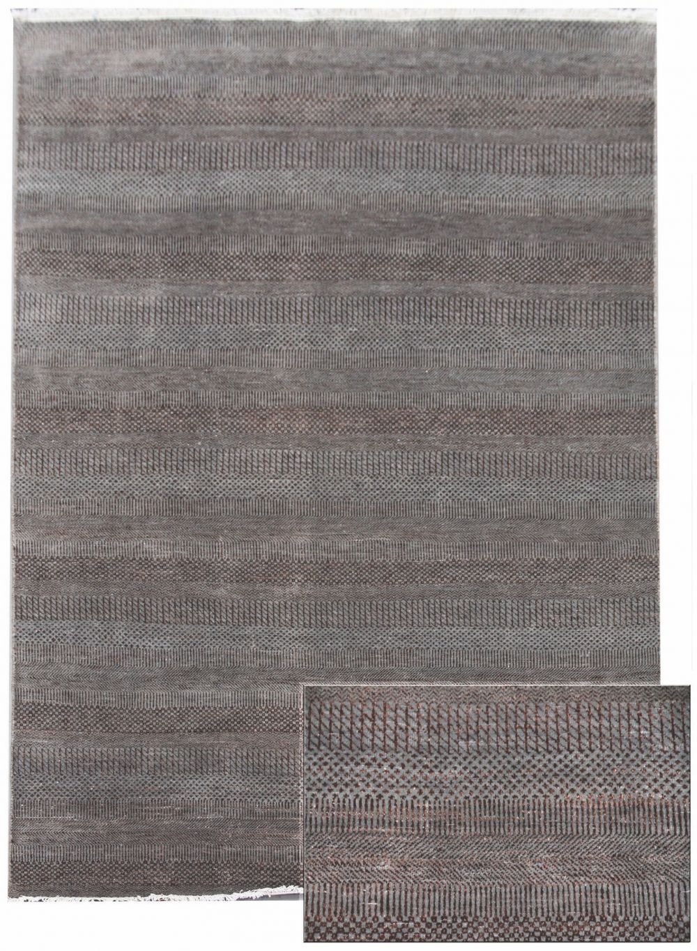 Diamond Carpets koberce Ručně vázaný kusový koberec Diamond DC-MCN Light grey/brown - 180x275 cm - Mujkoberec.cz