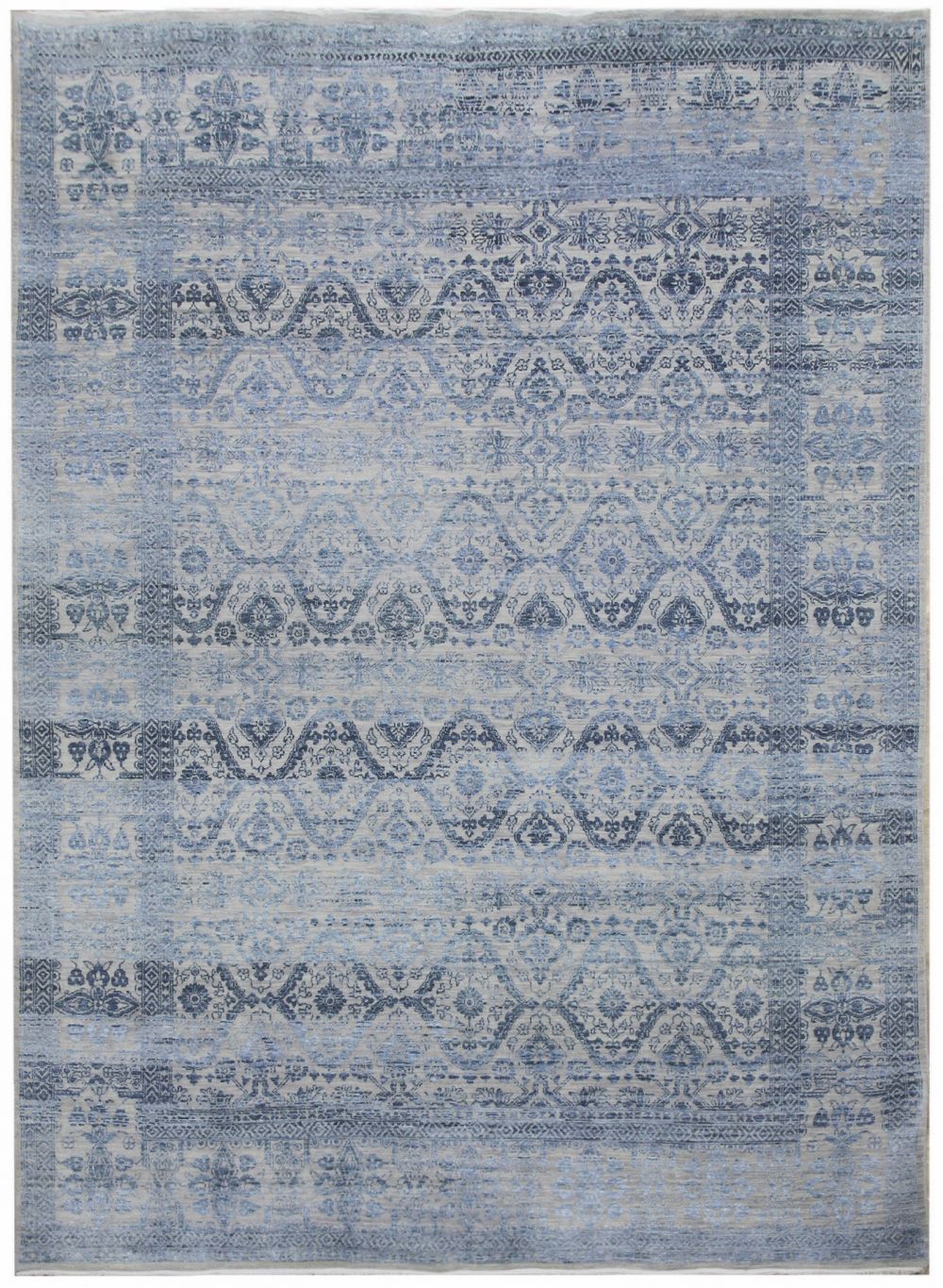 Diamond Carpets koberce Ručně vázaný kusový koberec Diamond DC-HALI B Silver/blue - 180x275 cm - Mujkoberec.cz