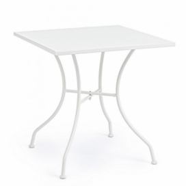 BIZZOTTO Zahradní kovový stůl KELSIE 70x70 cm bílý