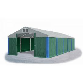 Garážový stan 4x6x2m střecha PVC 560g/m2 boky PVC 500g/m2 konstrukce ZIMA Zelená Šedá Modré