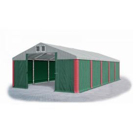 Garážový stan 4x6x2m střecha PVC 560g/m2 boky PVC 500g/m2 konstrukce ZIMA Zelená Šedá Červené