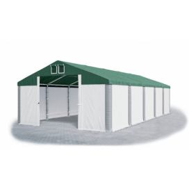 Garážový stan 4x6x2m střecha PVC 560g/m2 boky PVC 500g/m2 konstrukce ZIMA Bílá Zelená Šedé