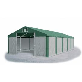 Garážový stan 4x6x2m střecha PVC 560g/m2 boky PVC 500g/m2 konstrukce ZIMA Šedá Zelená Zelené