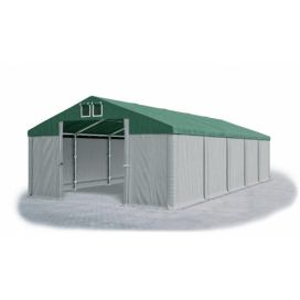 Garážový stan 4x6x2m střecha PVC 560g/m2 boky PVC 500g/m2 konstrukce ZIMA Šedá Zelená Šedé