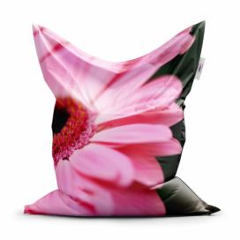Sedací vak SABLIO - Růžová gerbera 200x140 cm