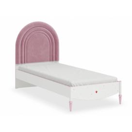 Dětská postel Susy 90x200cm - bílá/růžová