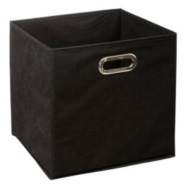 5five Simply Smart Úložný box, černý, textilní, 31 x 31 cm