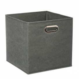5five Simply Smart Úložný box, šedý, textilní, 31 x 31 cm