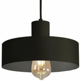 Nordic Design Černé kovové závěsné světlo Mayen 25 cm