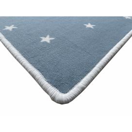 Vopi koberce Kusový dětský koberec Hvězdičky modré čtverec - 60x60 cm
