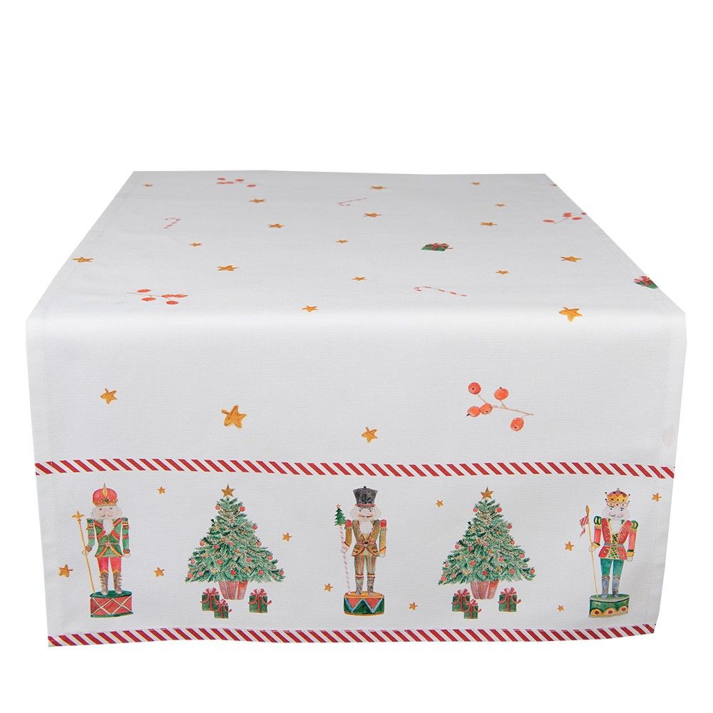 Bavlněný běhoun s louskáčky Happy Little Christmas - 50*140 cm Clayre & Eef - LaHome - vintage dekorace