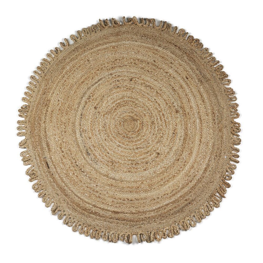 Přírodní kulatý jutový koberec se smyčkami Loops - Ø120*1cm Mars & More - LaHome - vintage dekorace