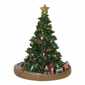 Hrací vánoční stromek s vláčkem - Ø 15*18 cm Clayre & Eef