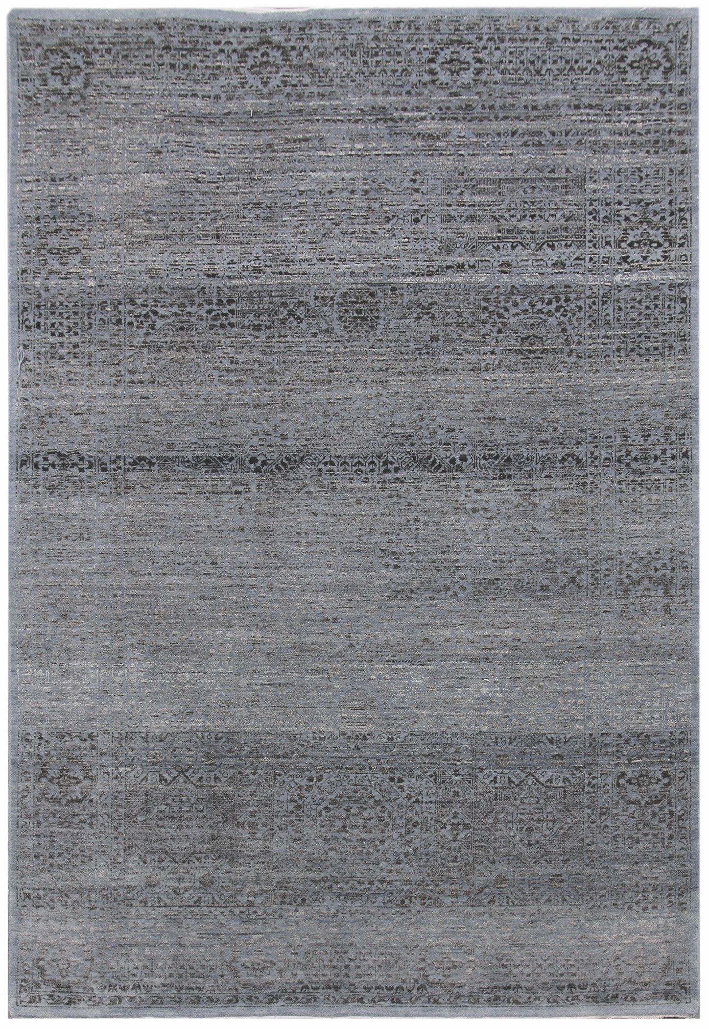 Diamond Carpets koberce Ručně vázaný kusový koberec Diamond DC-MAMLOOK jeans blue/black - 180x275 cm - Mujkoberec.cz