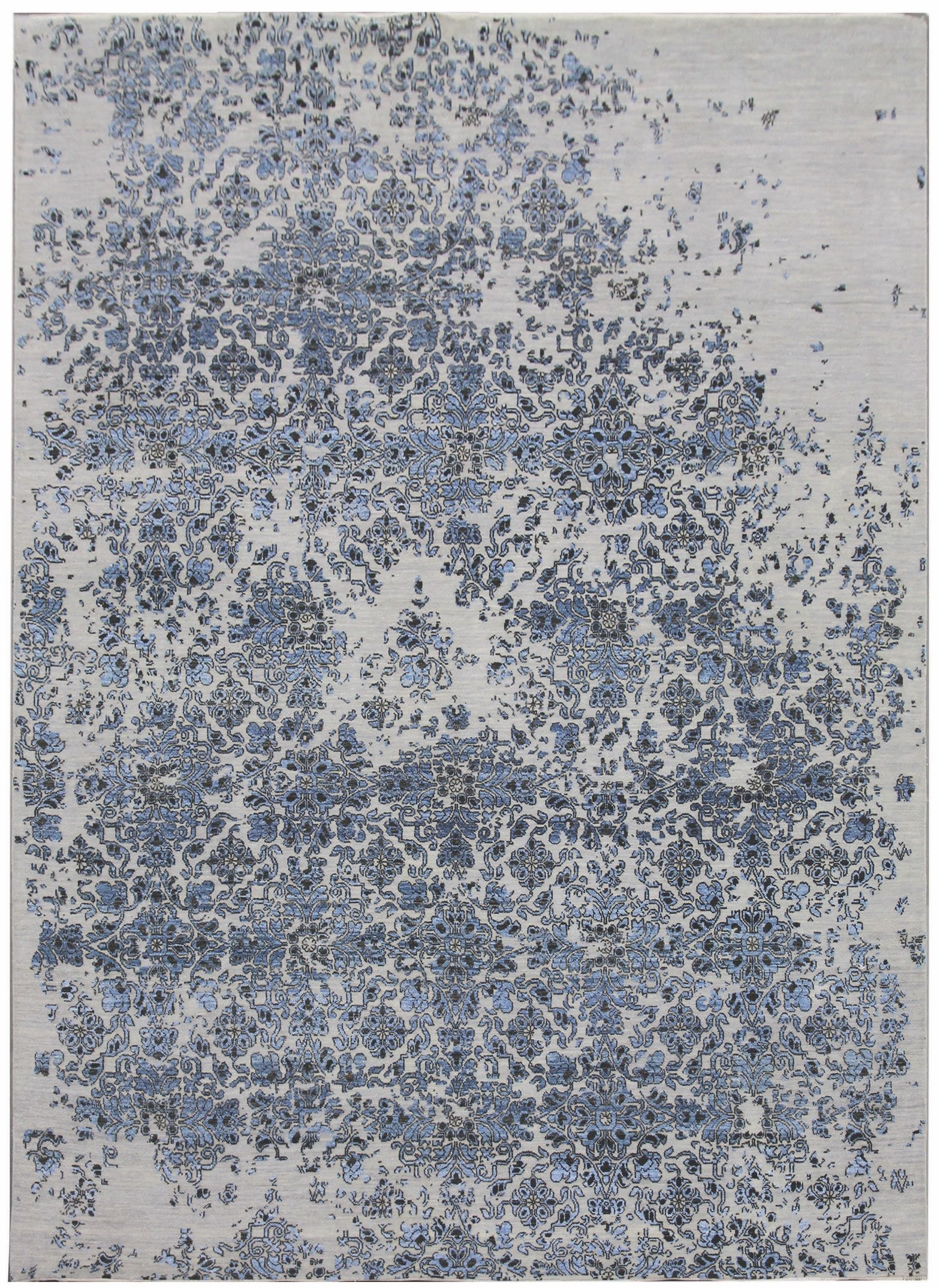 Diamond Carpets koberce Ručně vázaný kusový koberec Diamond DC-JK 3 Silver/blue - 180x275 cm - Mujkoberec.cz