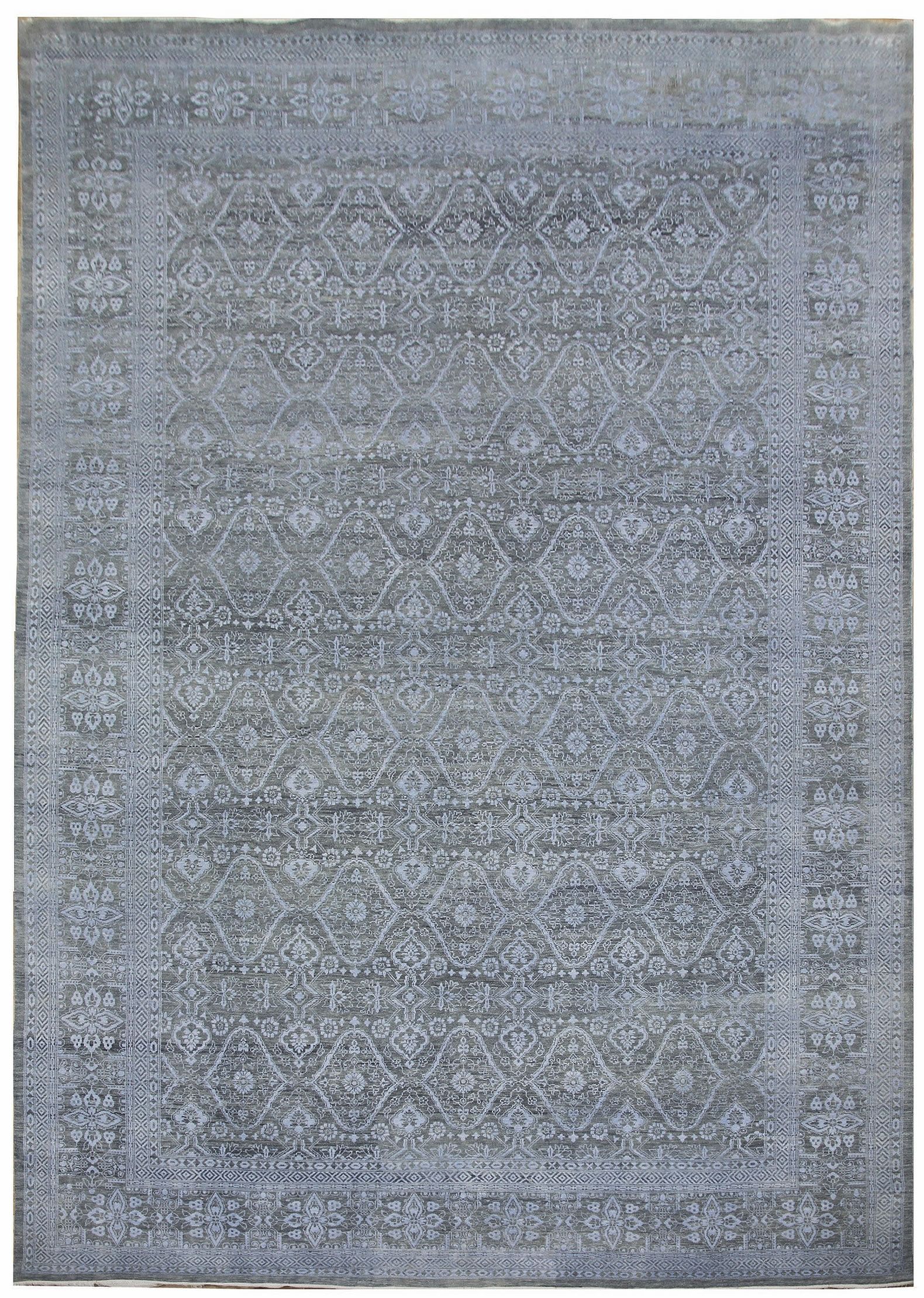 Diamond Carpets koberce Ručně vázaný kusový koberec Diamond DC-HALI B Light grey/blue - 180x275 cm - Mujkoberec.cz