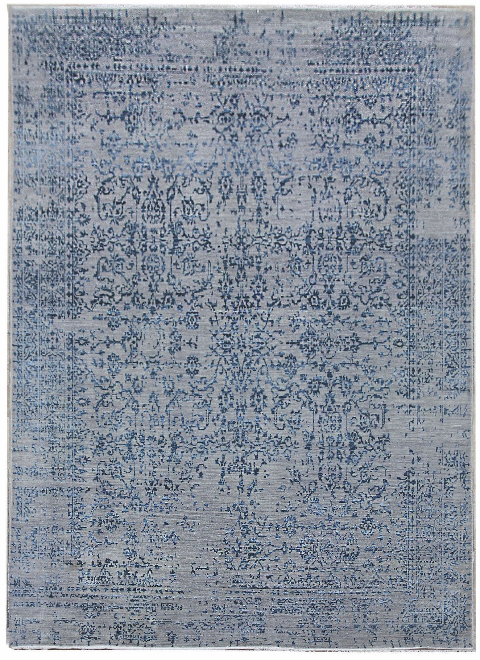 Diamond Carpets koberce Ručně vázaný kusový koberec Diamond DC-JK 1 Silver/blue - 180x275 cm - Mujkoberec.cz