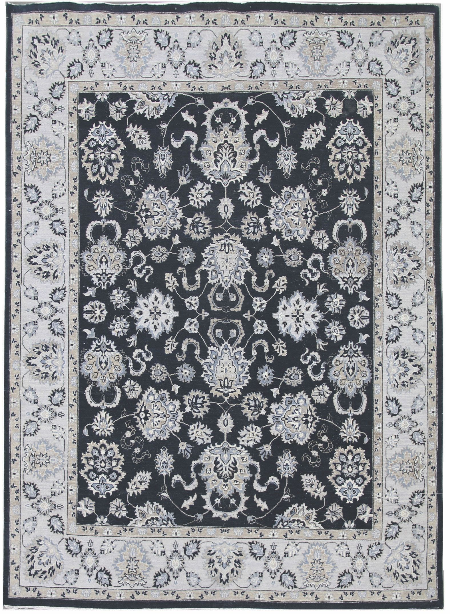 Diamond Carpets koberce Ručně vázaný kusový koberec Diamond DC-98 JN Black/ivory - 180x275 cm - Mujkoberec.cz