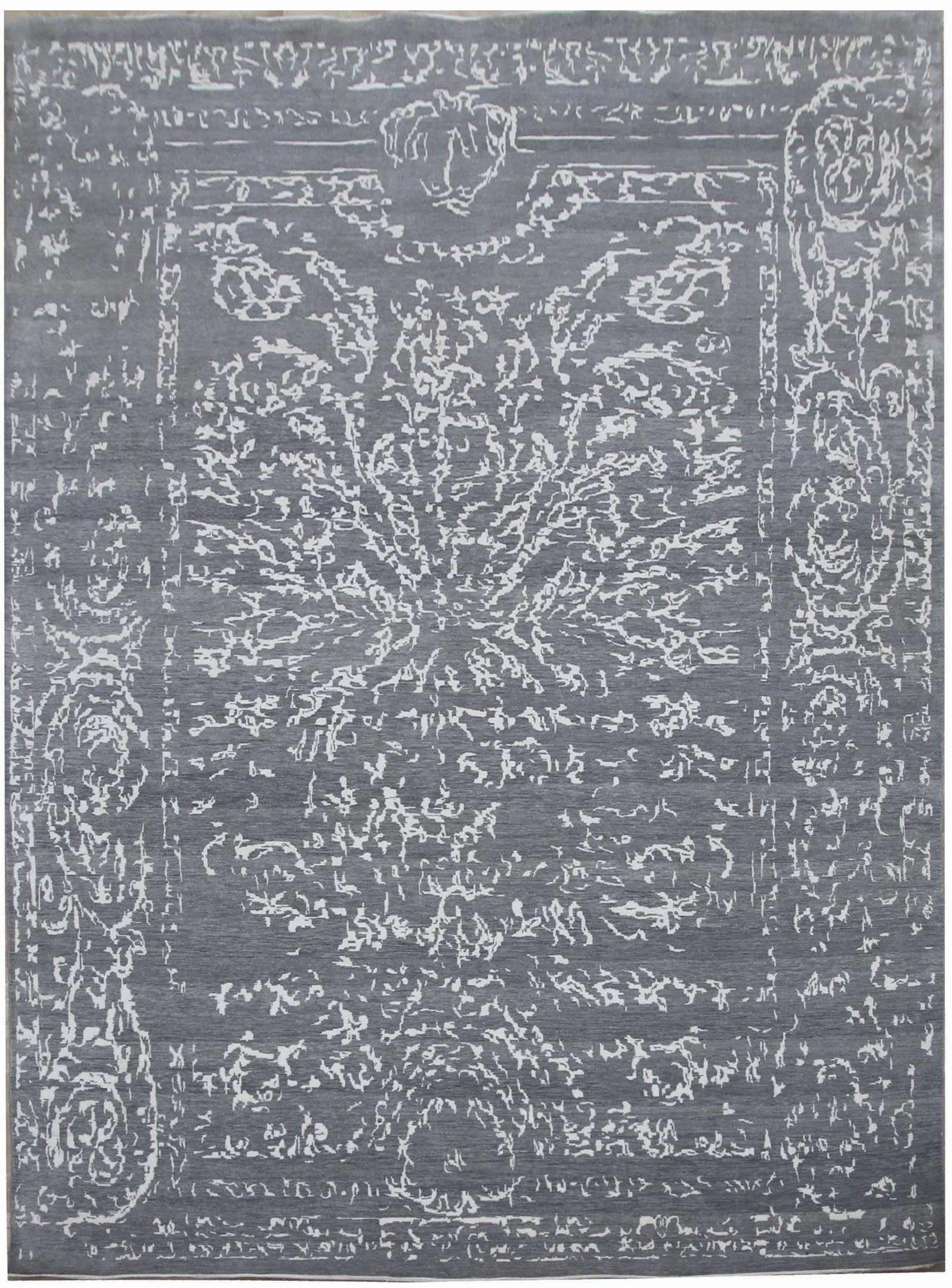 Diamond Carpets koberce Ručně vázaný kusový koberec Diamond DC-JK 2 Light grey/silver - 180x275 cm - Mujkoberec.cz