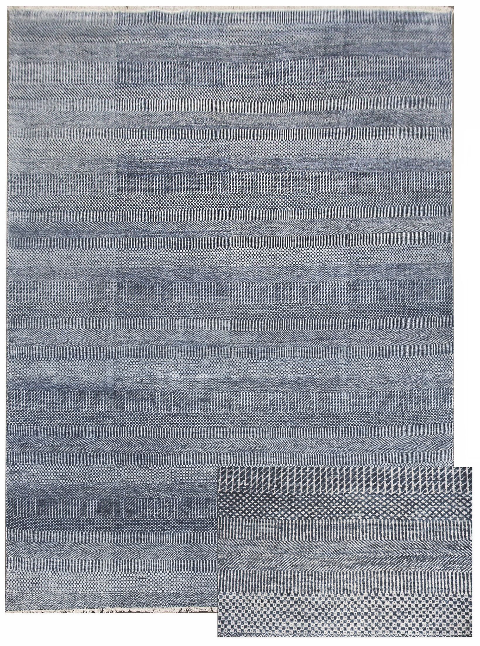 Diamond Carpets koberce Ručně vázaný kusový koberec Diamond DC-MCN Medium blue/silver - 180x275 cm - Mujkoberec.cz