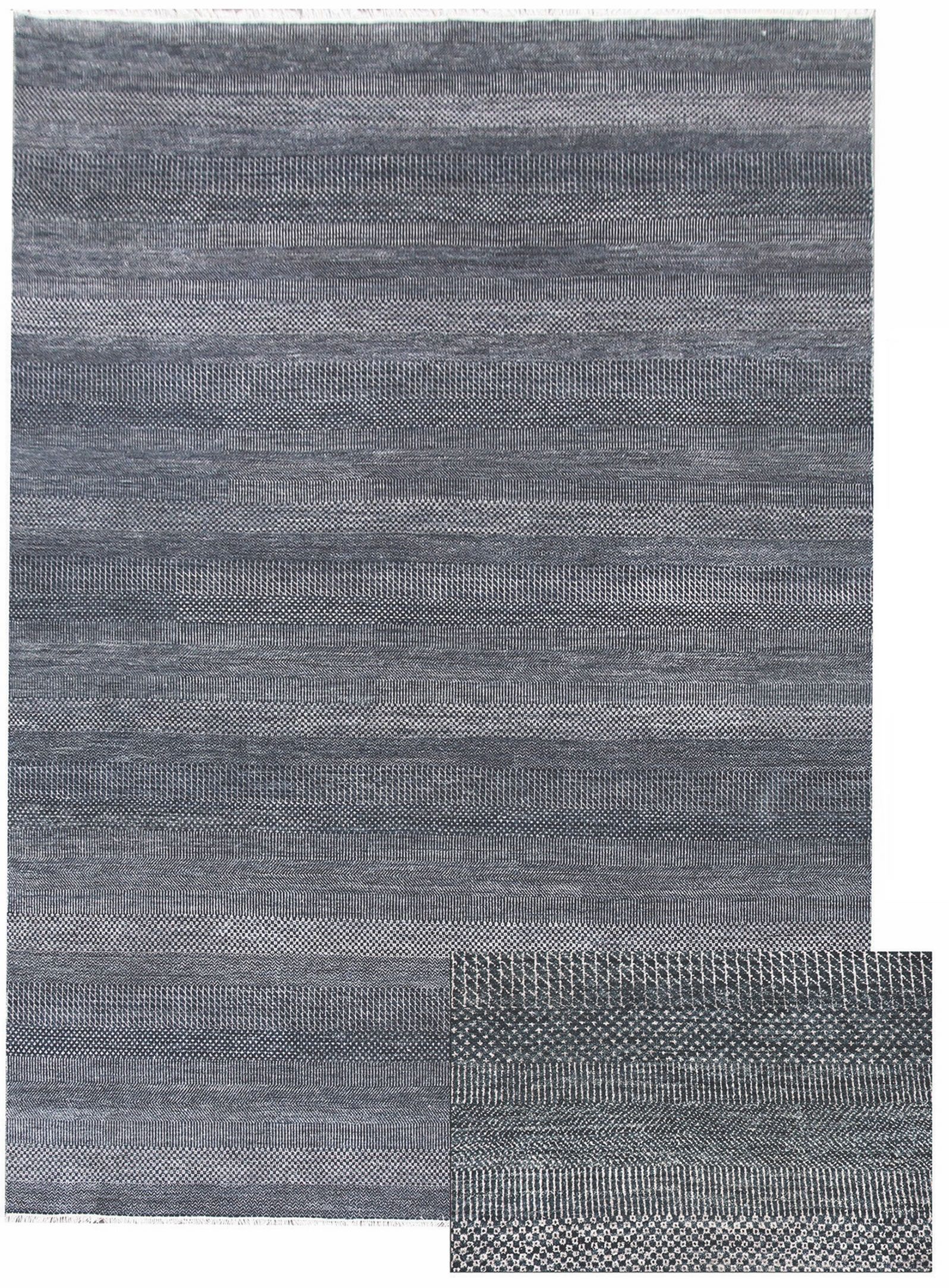 Diamond Carpets koberce Ručně vázaný kusový koberec Diamond DC-MCN Dark blue/silver - 180x275 cm - Mujkoberec.cz