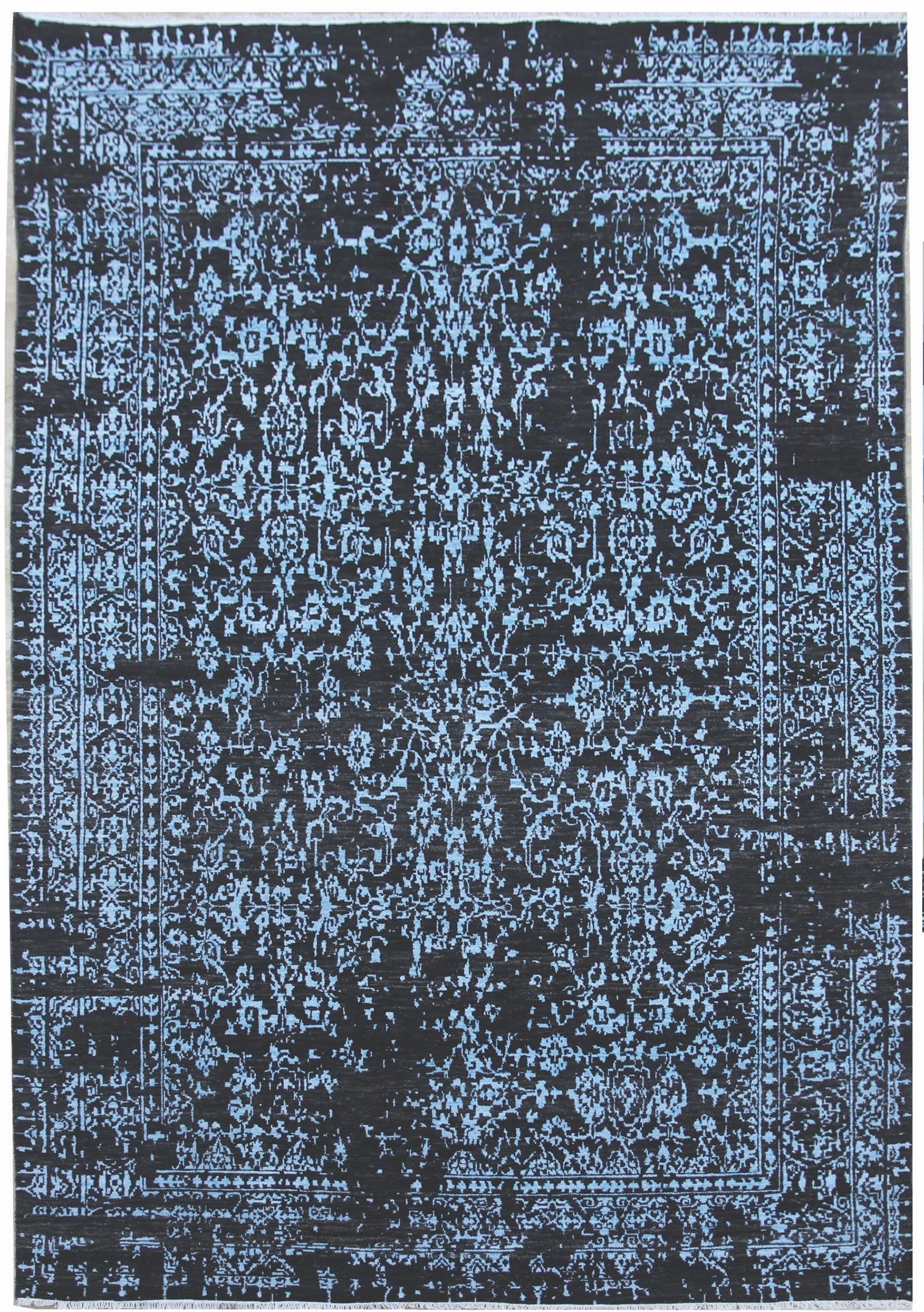 Diamond Carpets koberce Ručně vázaný kusový koberec Diamond DC-JK 1 Denim blue/aqua - 180x275 cm - Mujkoberec.cz