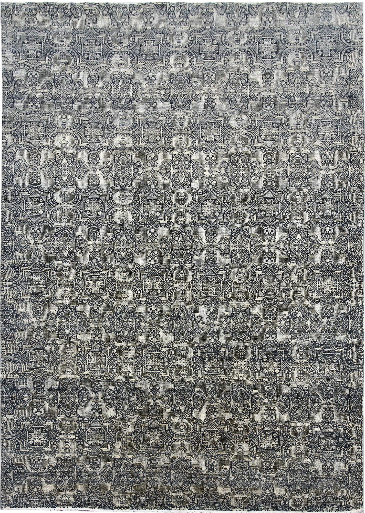 Diamond Carpets koberce Ručně vázaný kusový koberec Diamond DC-JK 1 SILVER/BLACK - 245x305 cm - Mujkoberec.cz