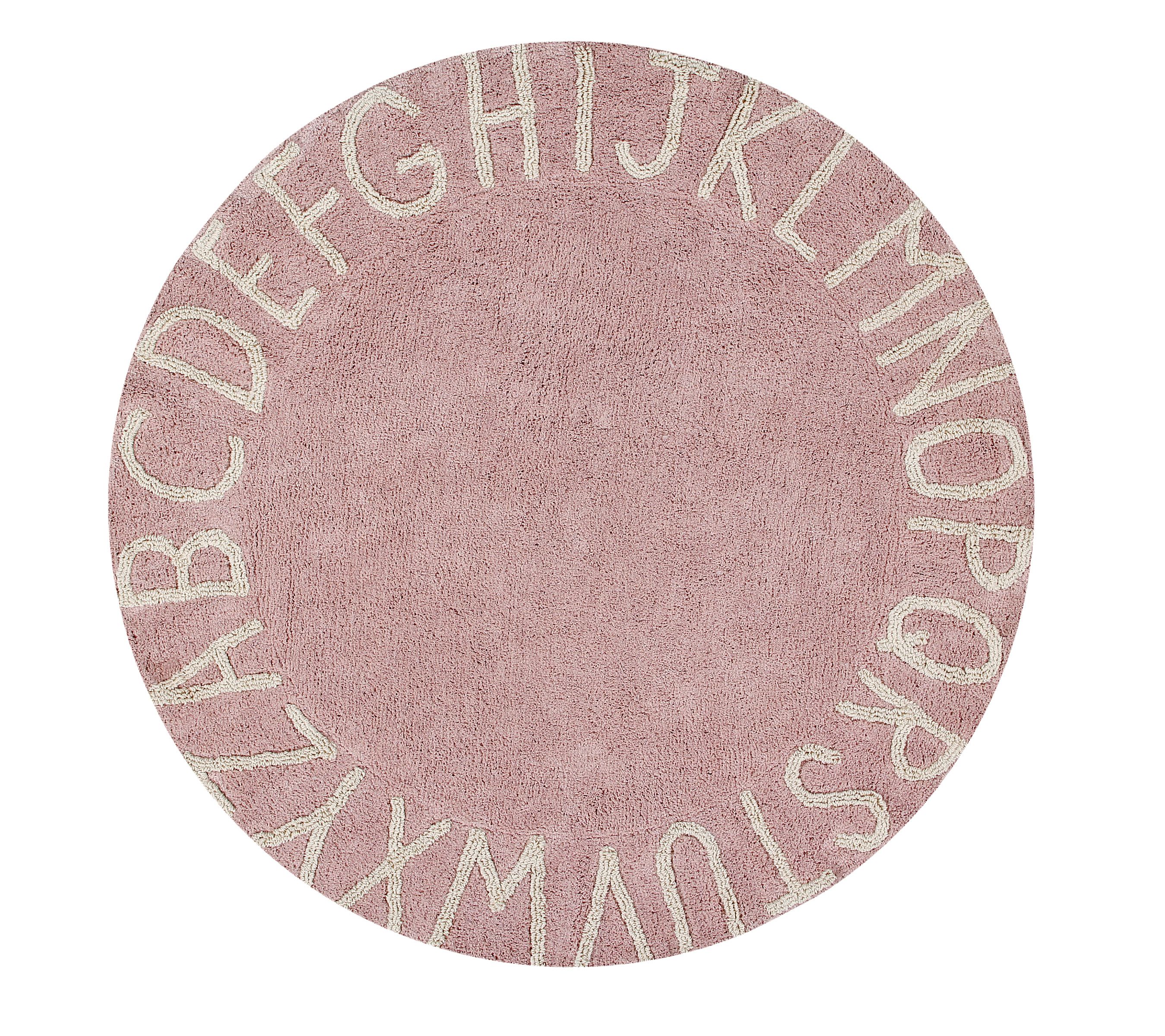 Lorena Canals koberce Přírodní koberec, ručně tkaný Round ABC Vintage Nude-Natural - 150x150 (průměr) kruh cm - Mujkoberec.cz