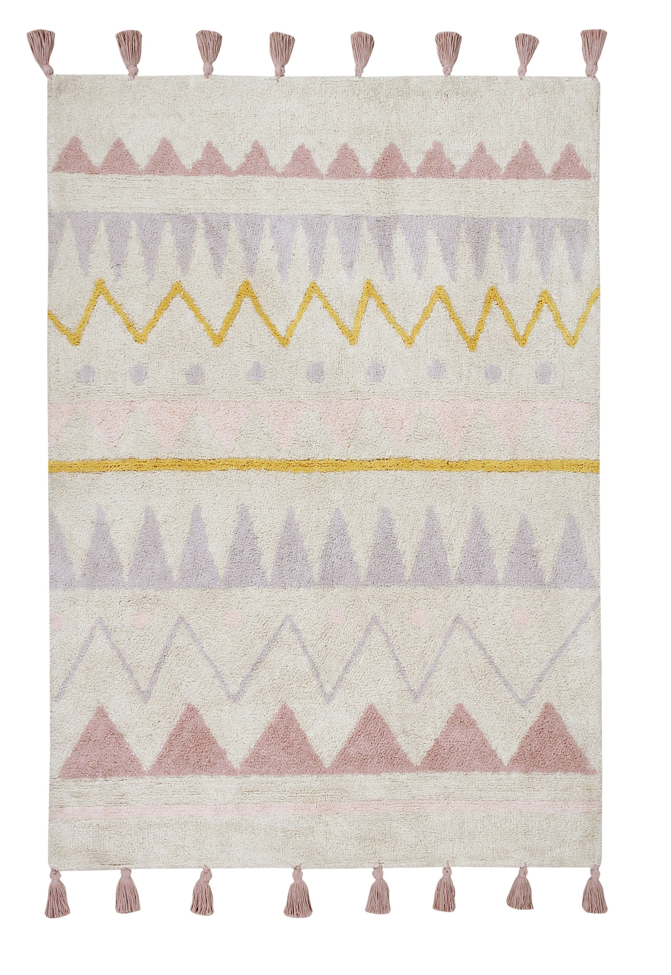 Lorena Canals koberce Přírodní koberec, ručně tkaný Azteca Natural-Vintage Nude - 120x160 cm - Mujkoberec.cz