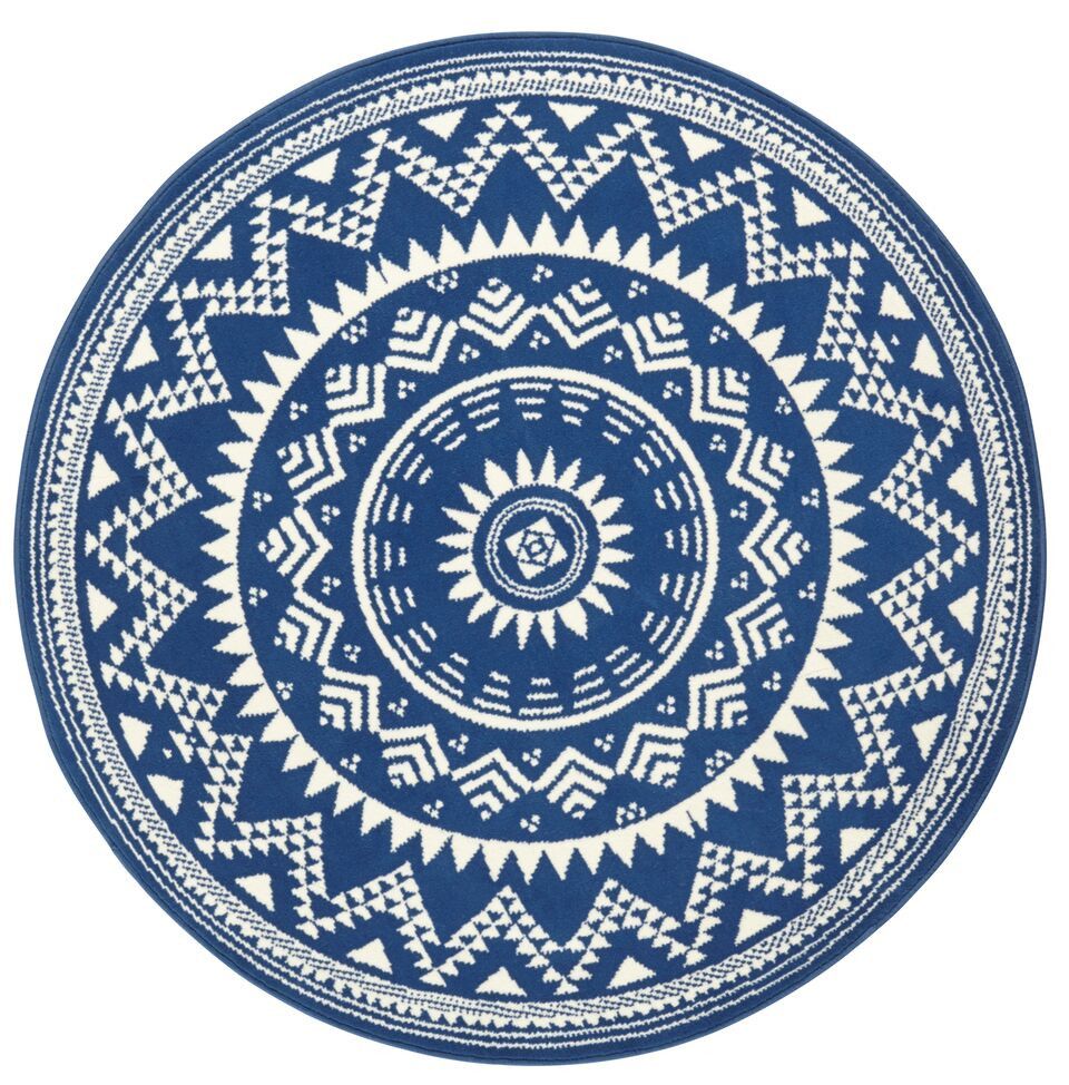 Hanse Home Collection koberce Kusový koberec Celebration 103442 Valencia Blue kruh - 140x140 (průměr) kruh cm - Mujkoberec.cz