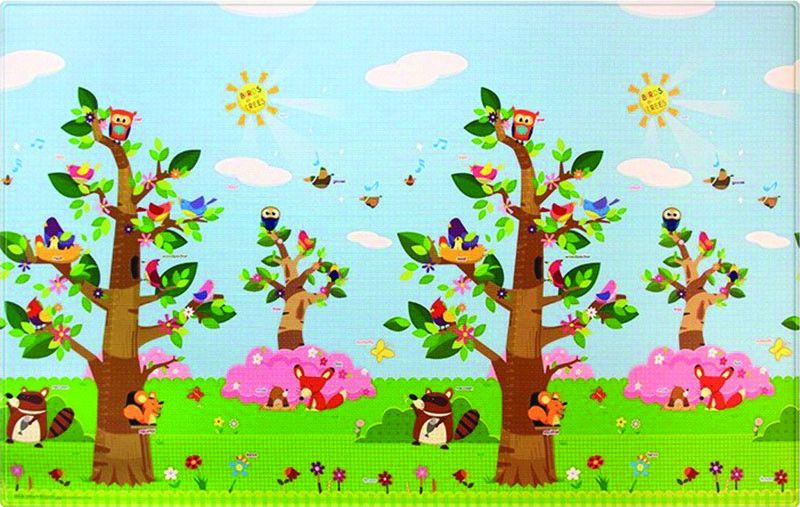 Dwinguler Oboustranný protiskluzový koberec Ptáci v korunách stromů – na ven i na doma - 140x210 cm - Mujkoberec.cz