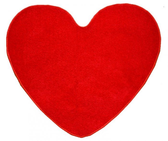Vopi koberce Kusový koberec Eton červený srdce - 100x120 srdce cm - Mujkoberec.cz