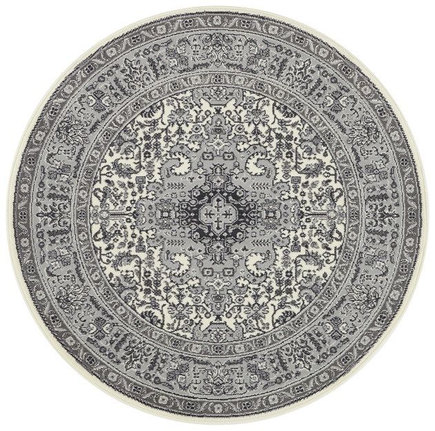 Nouristan - Hanse Home koberce Kruhový koberec Mirkan 104437 Cream - 160x160 (průměr) kruh cm - Mujkoberec.cz