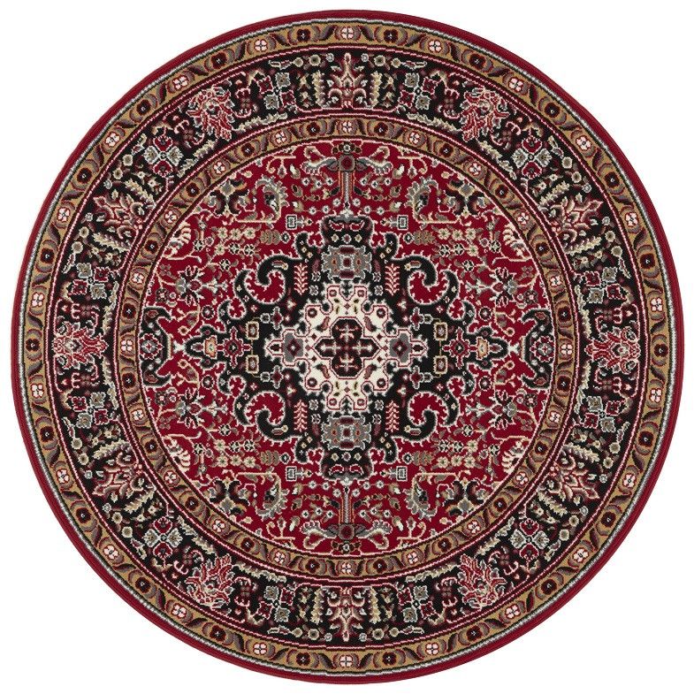 Nouristan - Hanse Home koberce Kruhový koberec Mirkan 104095 Red - 160x160 (průměr) kruh cm - Mujkoberec.cz