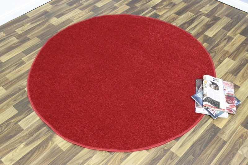 Hanse Home Collection koberce Kusový koberec Nasty 101151 Rot kruh - 200x200 (průměr) kruh cm - Mujkoberec.cz